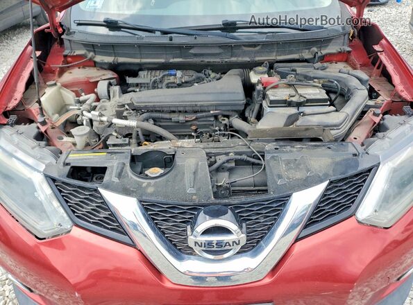 5N1AT2MV6GC814395 2016 NISSAN ROGUE Red ძრავის განყოფილების ხედი