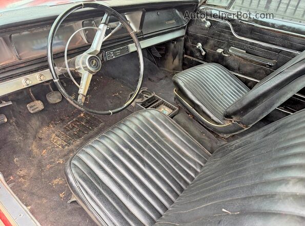 164376A136670 1966 CHEVROLET IMPALA Red Widok tylnych siedzeń