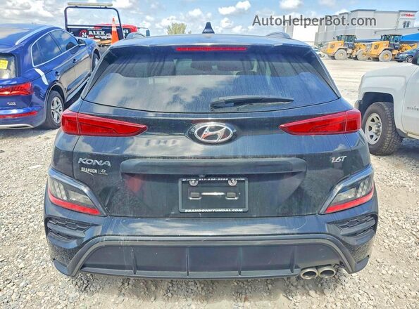 KM8K33A34NU868461 2022 HYUNDAI KONA Black Սալոնի դիմացի տեսք