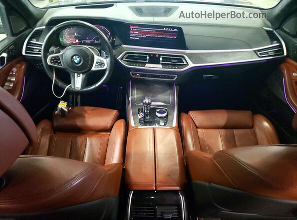5UXCX4C55KLS37056 2019 BMW X7 Blue ხელსაწყოთა პანელის ხედი
