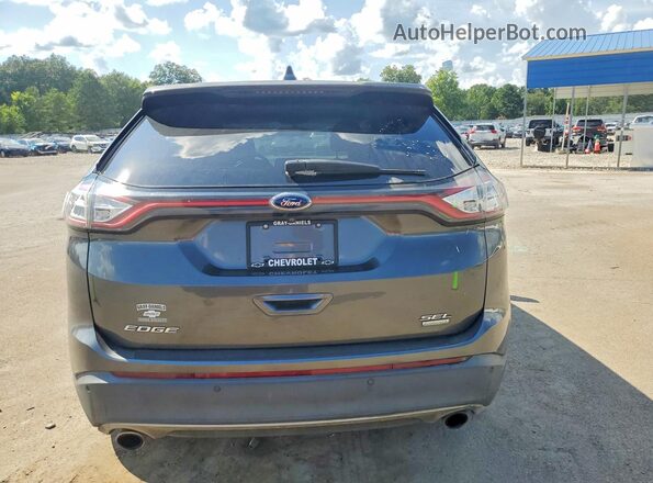 2FMPK3J94JBB64127 2018 FORD EDGE Gray Widok wnętrza z przodu