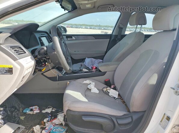 5NPE24AF2GH386301 2016 HYUNDAI SONATA White Առջևի վահանակի տեսք