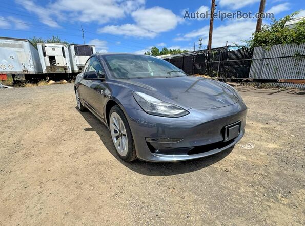 5YJ3E1EA5NF185418 2022 TESLA MODEL 3 Gray Հետևի ձախ