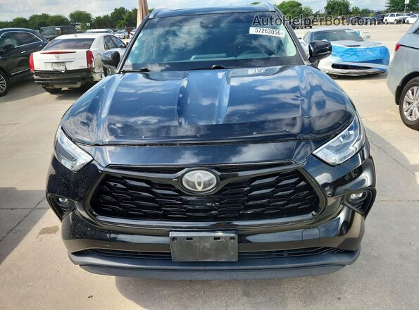 5TDGZRAH4LS014952 2020 TOYOTA HIGHLANDER Black Вид ззаду