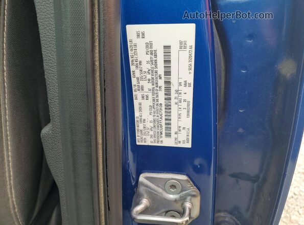 1FMCU0F77JUC73139 2018 FORD ESCAPE Blue VIN კოდის სტიკერის ხედი