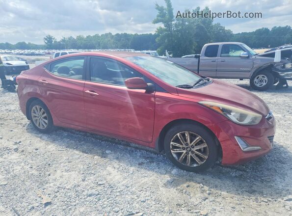 5NPDH4AE8GH785828 2016 HYUNDAI ELANTRA Red Widok z przodu