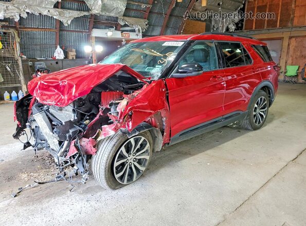 1FMUK8KHXSGC42491 2025 FORD EXPLORER Red უკანა მარცხენა
