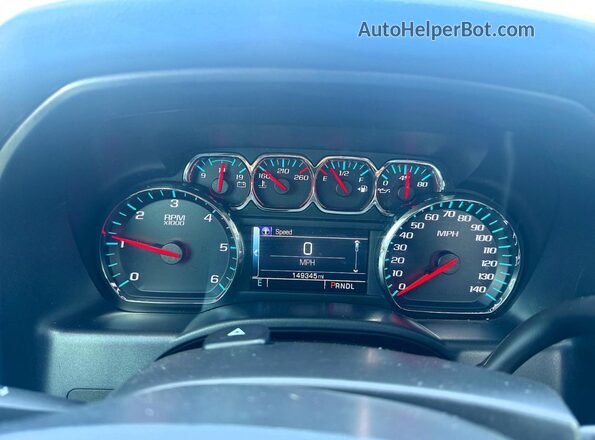 2GCVKREC4J1111440 2018 CHEVROLET SILVERADO Синий Вид щитка приборов