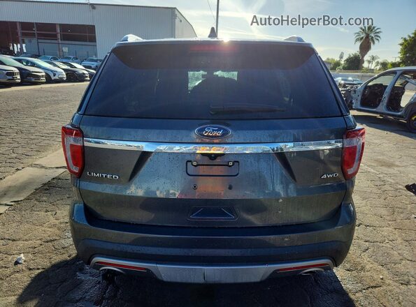 1FM5K8F89HGD99968 2017 FORD EXPLORER Gray Սալոնի դիմացի տեսք