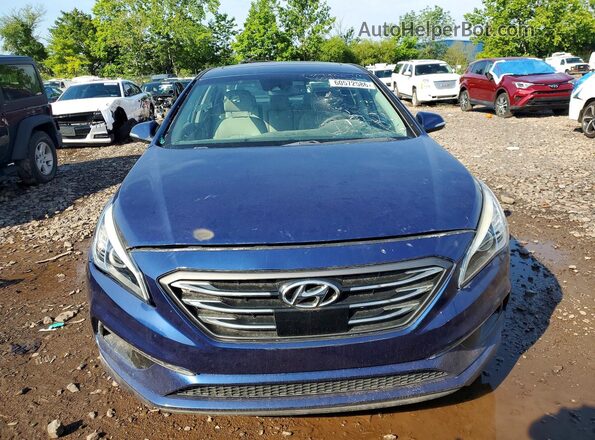 5NPE34AF7HH497781 2017 HYUNDAI SONATA Blue Вид ззаду