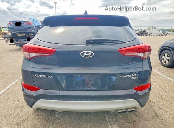 KM8J3CA26HU294873 2017 HYUNDAI TUCSON Черный Вид салона спереди