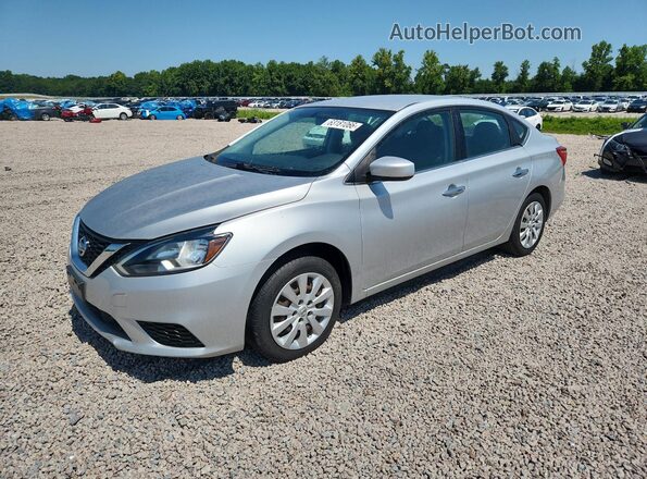 3N1AB7AP8KY282449 2019 NISSAN SENTRA Серебряный Задняя левая четверть
