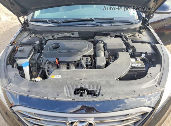 5NPE34AF7GH419676 2016 HYUNDAI SONATA Black Вид підкапотного простору