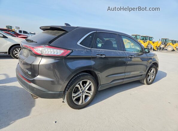 2FMPK3K95JBC15732 2018 FORD EDGE Gray Delantero derecho