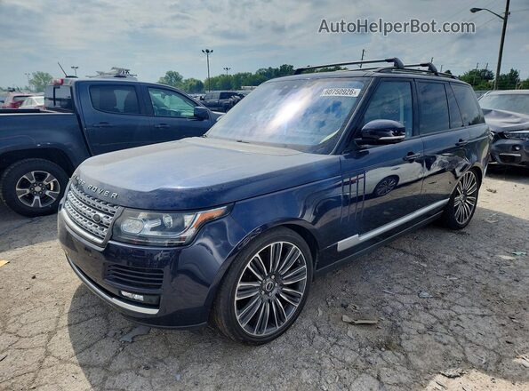 SALGS2FV1HA339467 2017 LAND ROVER RANGE Синий Задняя левая четверть