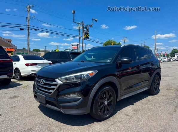 KM8J3CA44JU698147 2018 HYUNDAI TUCSON Black Задня ліва чверть