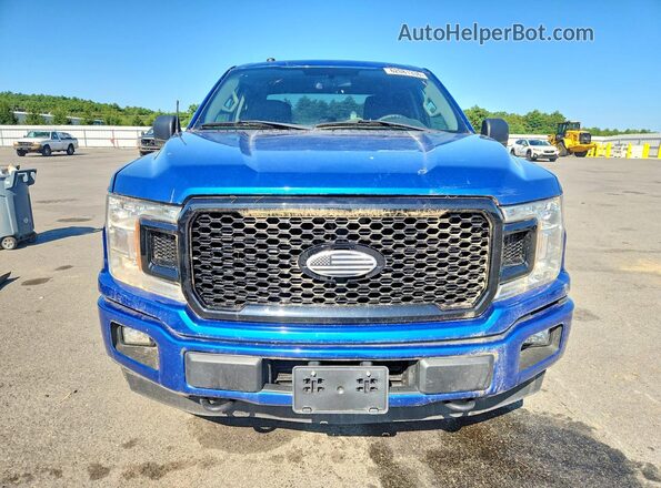 1FTEX1EP8JFA77548 2018 FORD F150 Blue Вид ззаду