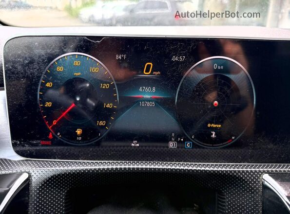 WDD3G4FB4KW023764 2019 MERCEDES-BENZ A-CLASS Белый Вид щитка приборов