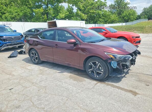 3N1AB8CV9SY278511 2025 NISSAN SENTRA Burgundy Դիմացի տեսք