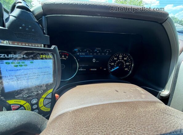 1FTEW1E4XKFA22142 2019 FORD F150 White Instrument cluster view
