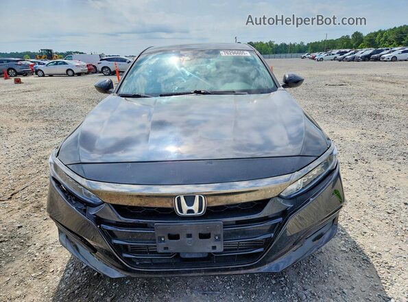 1HGCV1F32KA115560 2019 HONDA ACCORD Black Rear view
