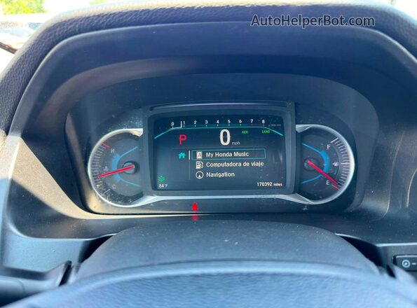 5FNYF6H0XNB033816 2022 HONDA PILOT Blue ხელსაწყოთა პანელის ხედი