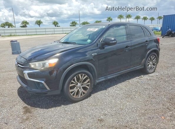 JA4AP3AU2JU006955 2018 MITSUBISHI OUTLANDER Black უკანა მარცხენა