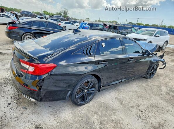 1HGCV1F34NA086745 2022 HONDA ACCORD Black Delantero derecho