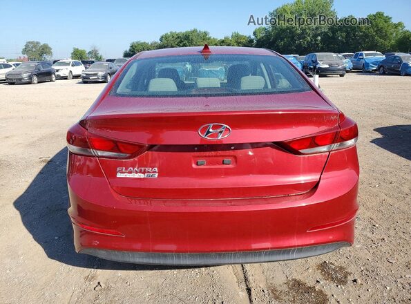 KMHD84LF4HU224194 2017 HYUNDAI ELANTRA Red Вид салону спереду