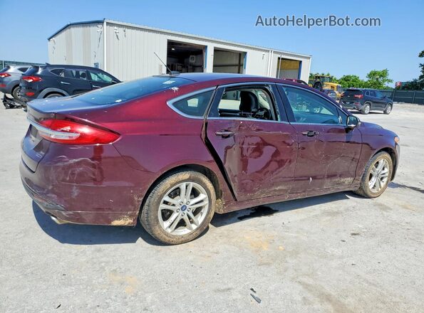 3FA6P0HD7JR202788 2018 FORD FUSION Maroon Przód prawy