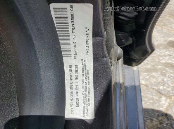 ZAM57RTA1G1175027 2016 MASERATI GHIBLI Gray Vista de la etiqueta del VIN