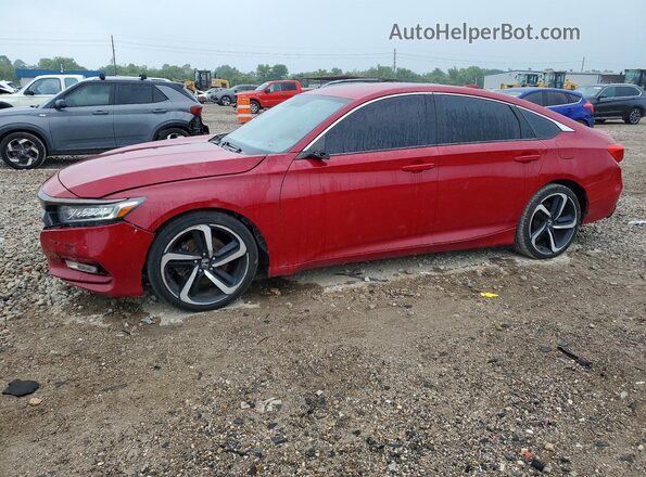 1HGCV1F38KA110007 2019 HONDA ACCORD Red უკანა მარცხენა