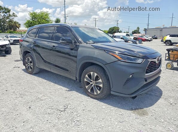 5TDHZRBH5MS543296 2021 TOYOTA HIGHLANDER Black Front view