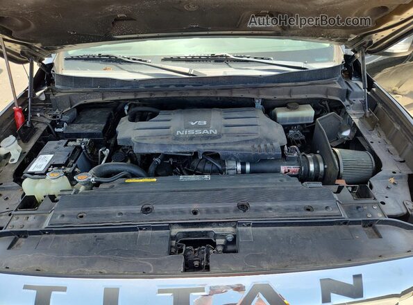 1N6AA1E55HN559258 2017 NISSAN TITAN Black Вид підкапотного простору