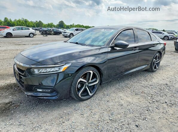 1HGCV1F32KA115560 2019 HONDA ACCORD Black Rear left