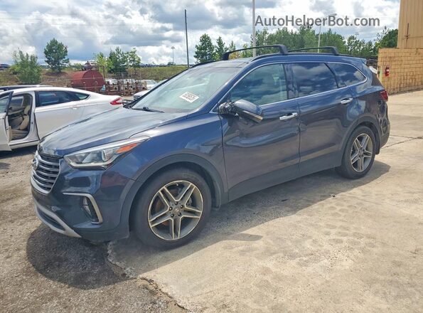 KM8SR4HF1HU219404 2017 HYUNDAI SANTA FE Blue Trasero izquierdo