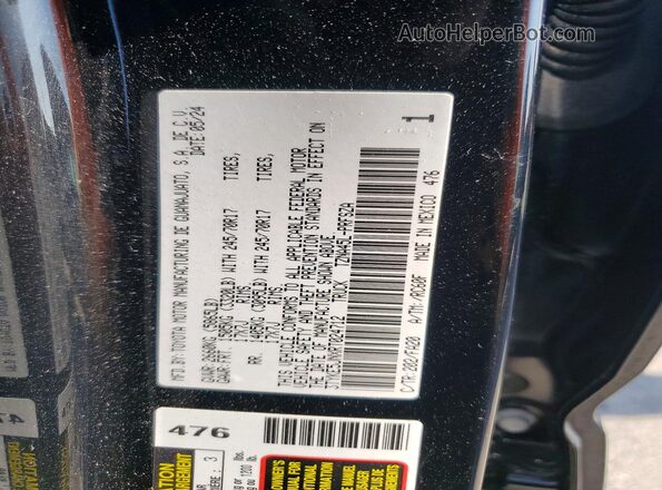 3TYKE5JNXRT024712 2024 TOYOTA TACOMA Black VIN კოდის სტიკერის ხედი