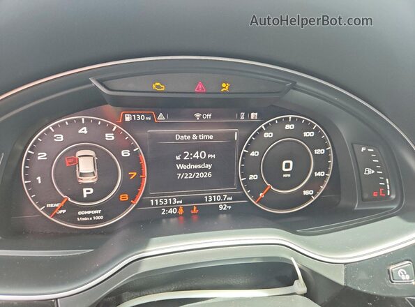 WA1VAAF79HD024082 2017 AUDI Q7 Black უკანა სავარძლების ხედი