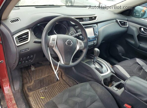 5N1AT2MV6GC814395 2016 NISSAN ROGUE Red ხელსაწყოთა პანელის ხედი