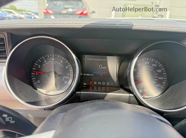 1FA6P8CF4K5146692 2019 FORD MUSTANG White Вид щитка приладів