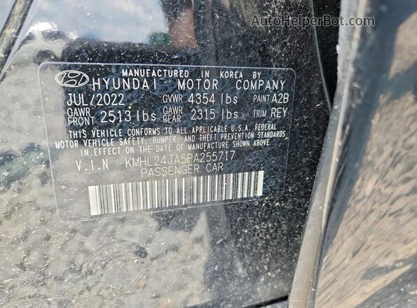 KMHL24JA5PA255717 2023 HYUNDAI SONATA Black Vista de la etiqueta del VIN