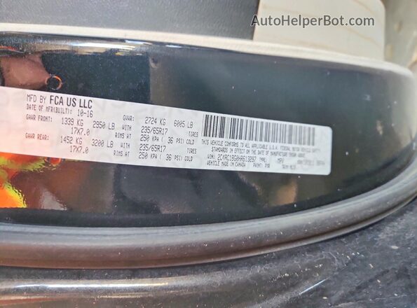 2C4RC1BG0HR613297 2017 CHRYSLER PACIFICA Black Սալոնի 360 աստիճան տեսք