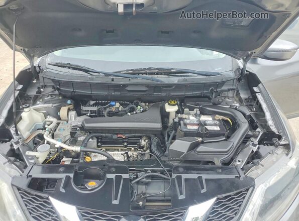 KNMAT2MT7GP725138 2016 NISSAN ROGUE Black ძრავის განყოფილების ხედი