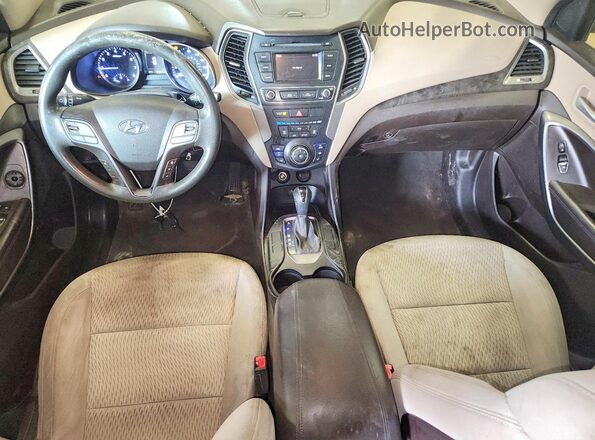 5NMZT3LB3HH039433 2017 HYUNDAI SANTA Синий Вид щитка приборов