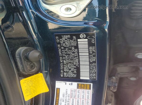 JTND4RBE5L3089386 2020 TOYOTA COROLLA Blue Vista de la etiqueta del VIN