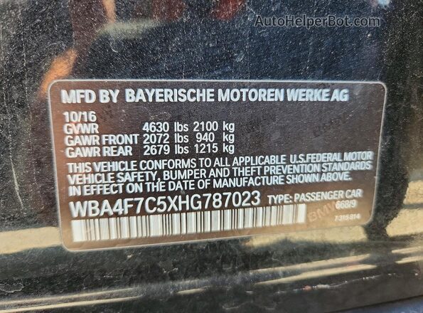 WBA4F7C5XHG787023 2017 BMW 4 SERIES Black სალონის 360-გრადუსიანი ხედი