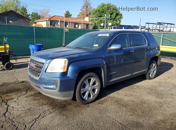 2GKALMEK1H6193053 2017 GMC TERRAIN Blue Задня ліва чверть