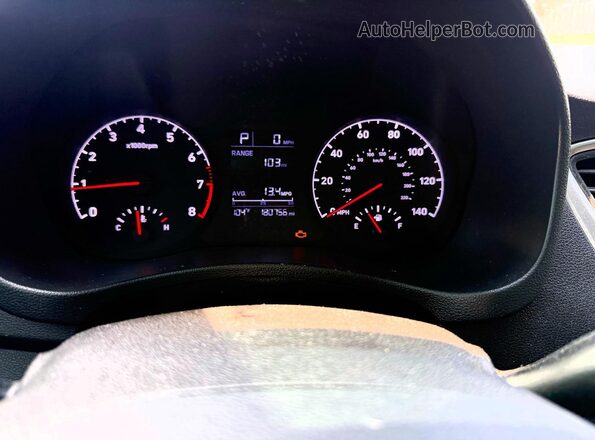 3KPC24A3XKE045092 2019 HYUNDAI ACCENT Silver Instrument cluster view