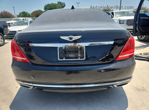 KMHG34JA8HU030593 2017 GENESIS G90 Black Widok wnętrza z przodu