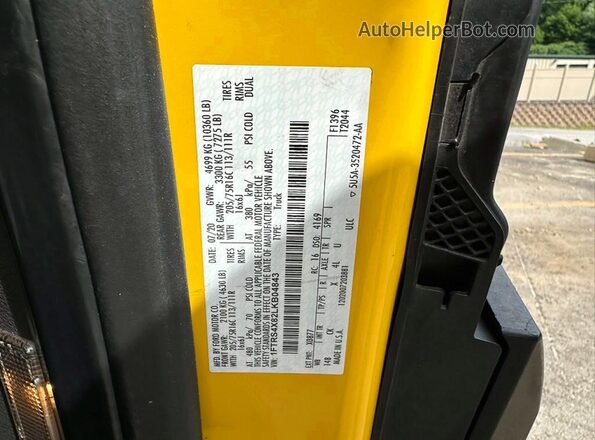 1FTRS4X82LKB04843 2020 FORD TRANSIT Yellow უკანა სალონის ხედი